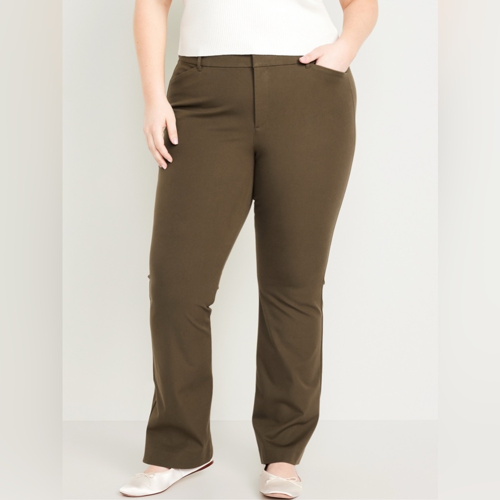 Old Navy Pixie Flare Secret Pockets High Rise Green Pants Women’s Plus Size 16